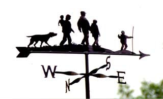 Walking Family weather vane